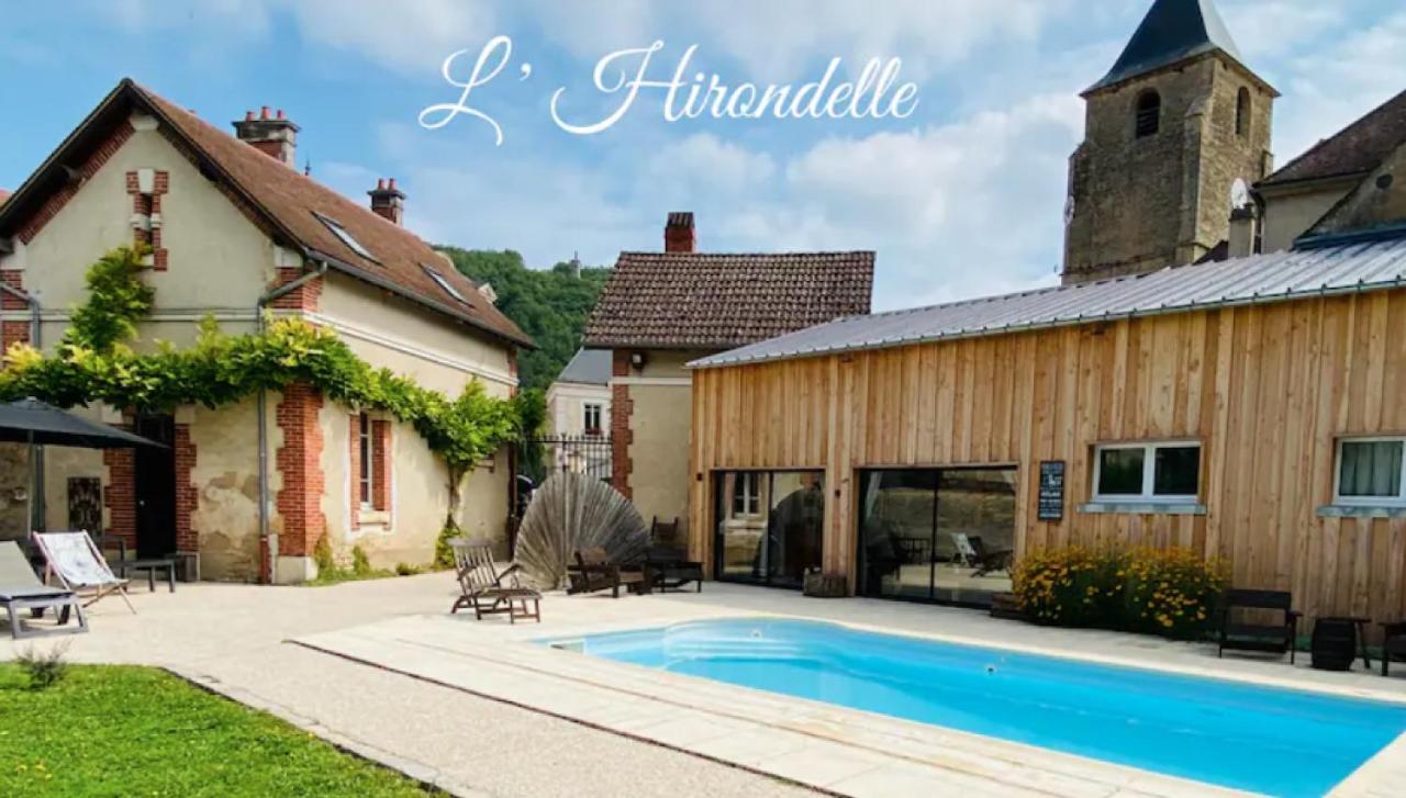 Pool House-L'Hirondelle De Sermizelles- Grand Jardin, Calme Et Nature Aux Portes Du Morvan别墅 外观 照片